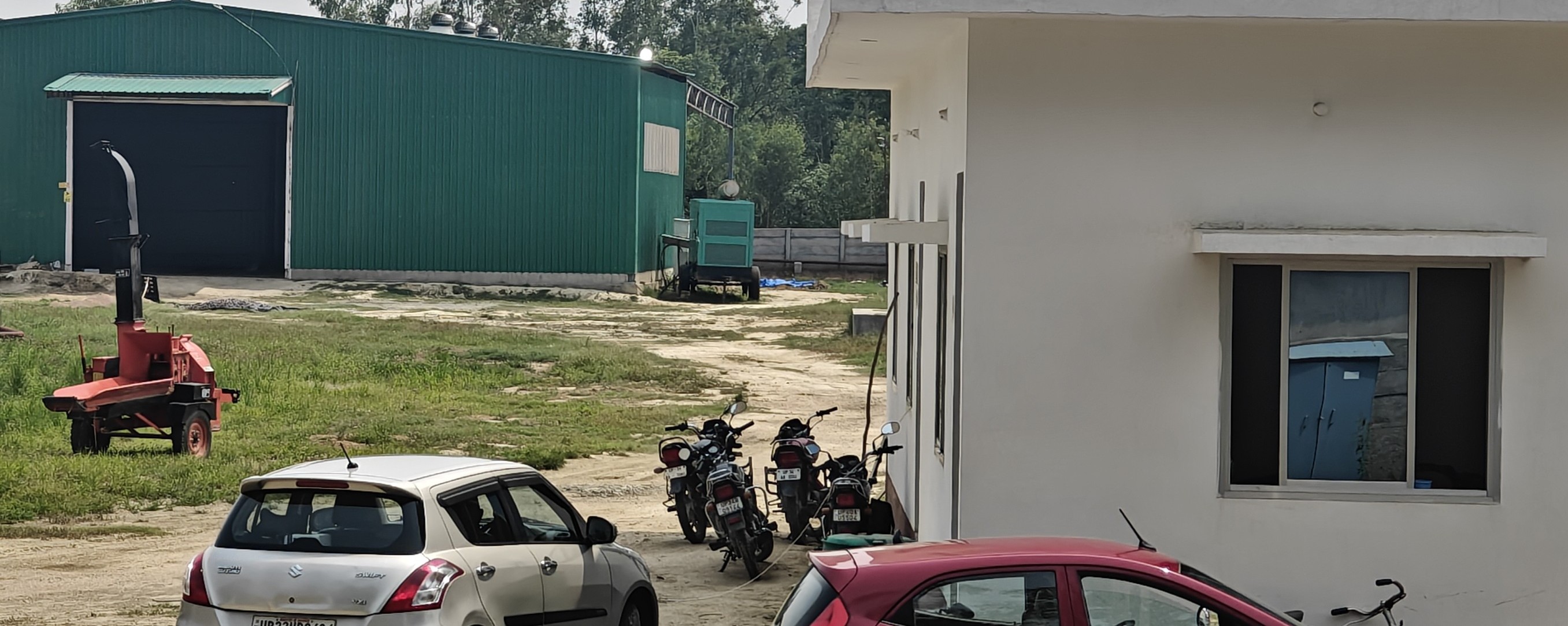 Raw material processing area